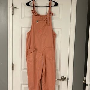 Lucy & Yak organic twill cotton pink overalls